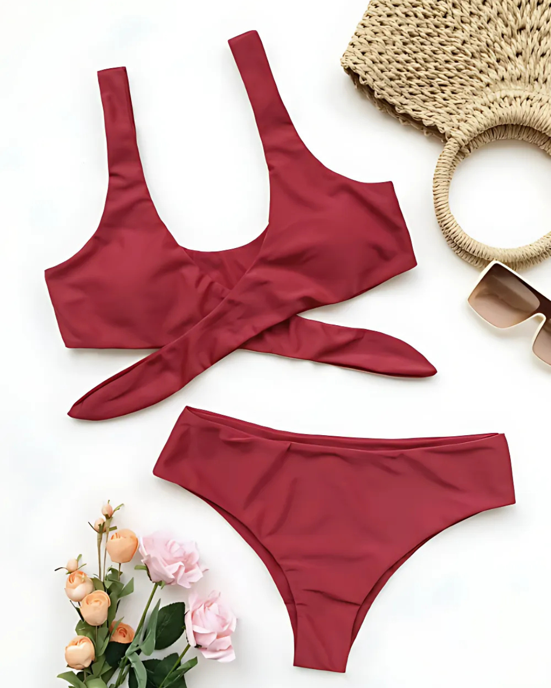 Sara Bikini - Wine Red