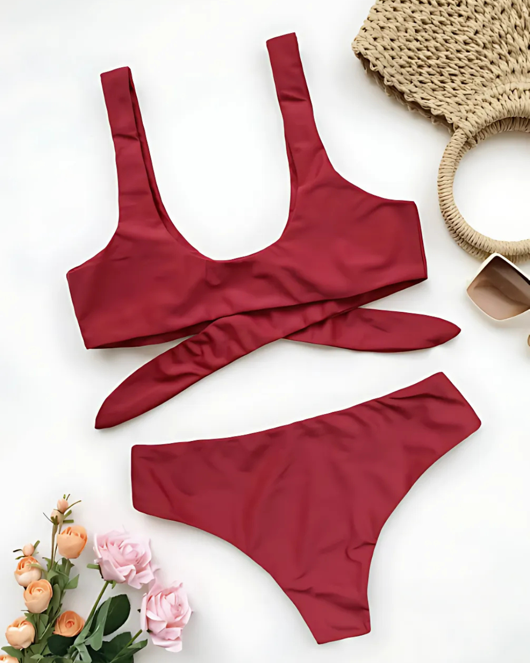 Sara Bikini - Wine Red