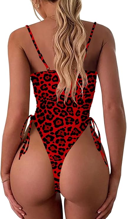 Rana One Piece - Red Leopard Print